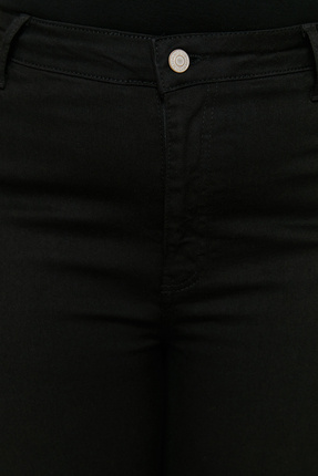Solmayan Siyah Yüksek Bel Esnek Büyük Beden Skinny Jeans TBBAW23CJ00061 Image 4