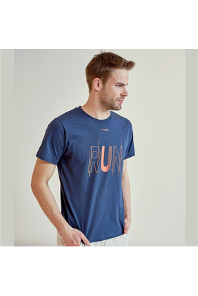 Timon Erkek Lacivert Bisiklet Yaka Tişört Image 1