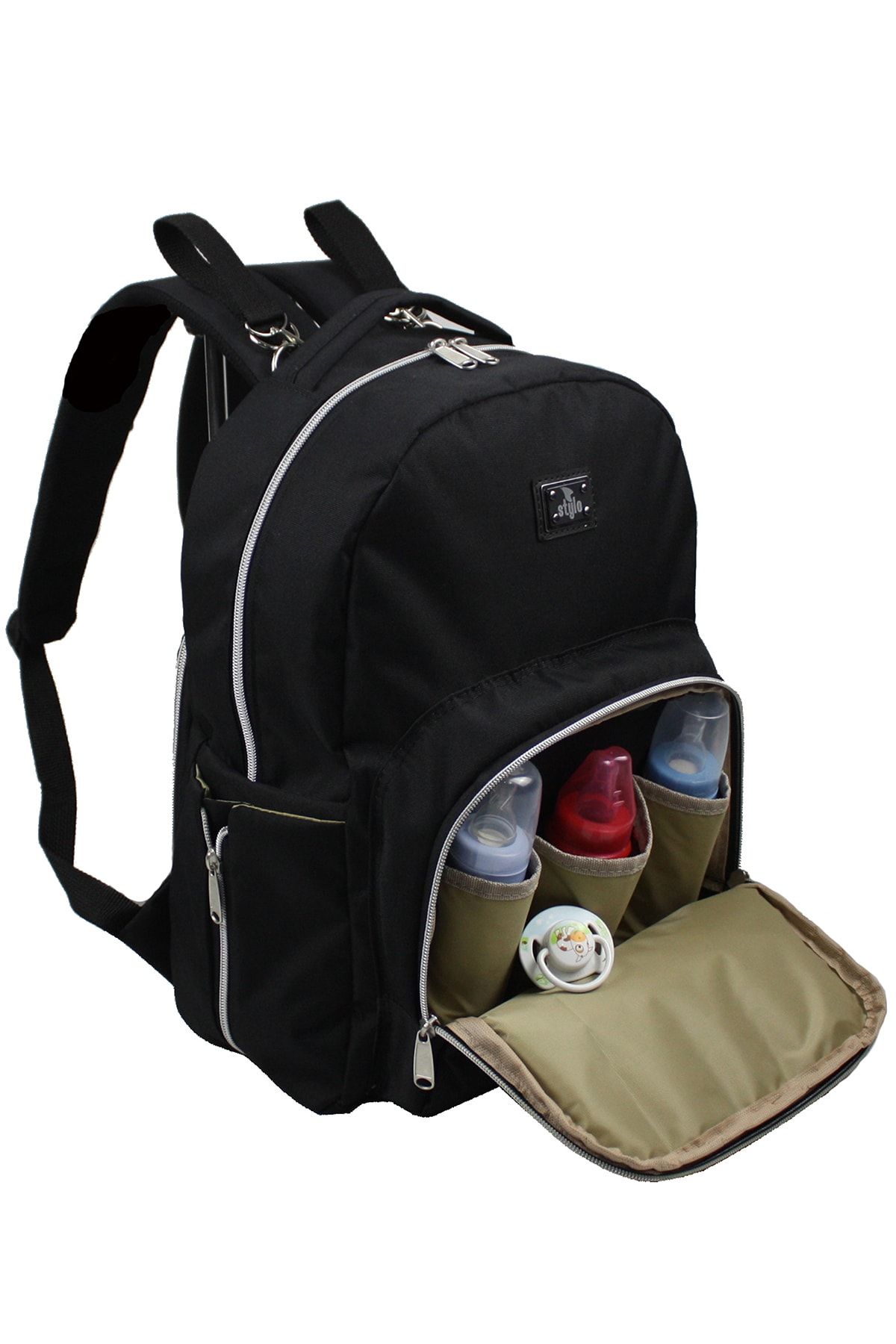 Duo Siyah Backpack For Mothers Bebek Bakım Çantası