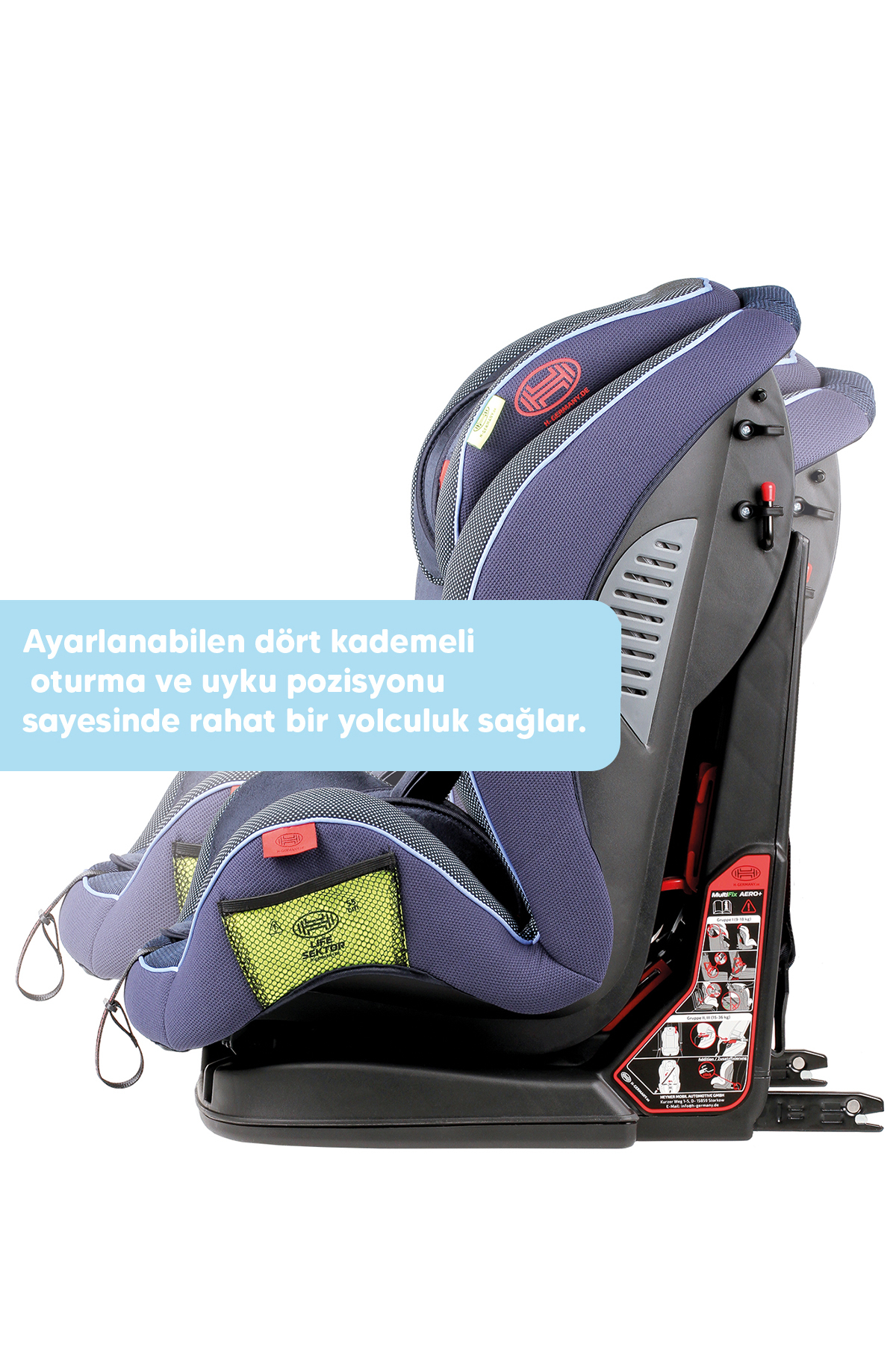 Multifix Aero Plus 9-36kg Isofix Car Seat آبی