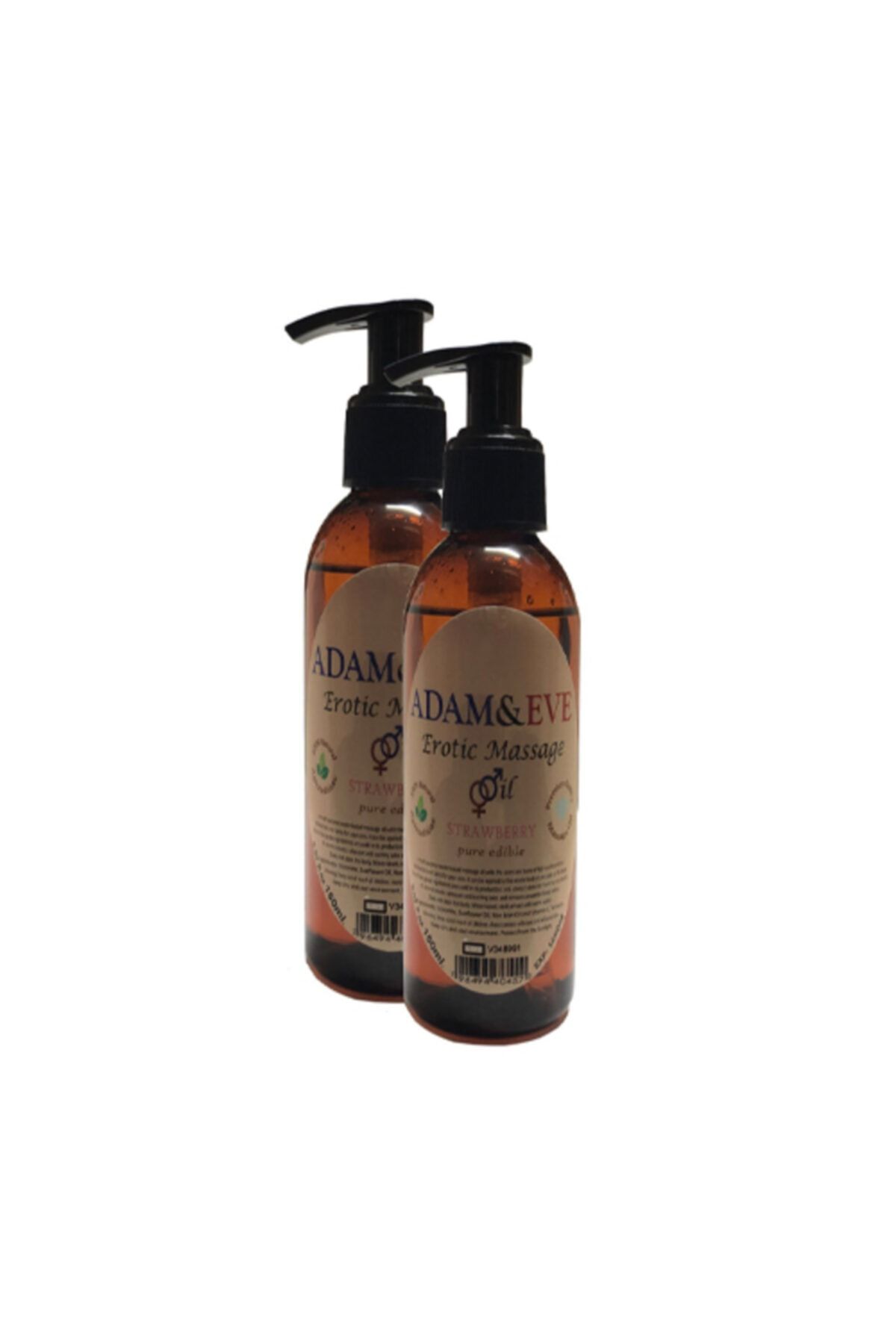 ADAMEVE Unisex Özel Çilekli Masaj Yağı Pureedible Strawberry Flavormassage Oil 125ml 2adet