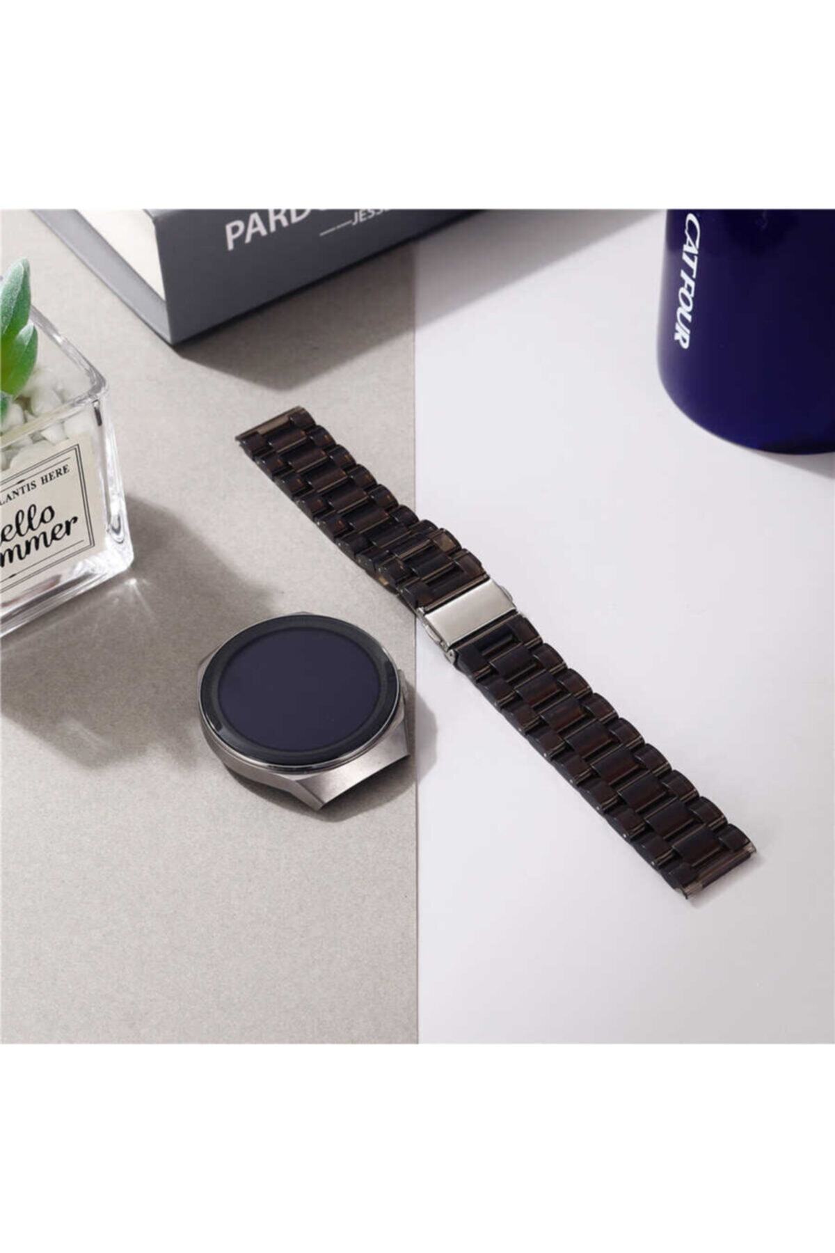 Huawei Fibaks Honor Magic 2 42mm 20mm Şeffaf Sert Plastik Krd-27 Akıllı Saat Kordonu Kayış Bileklik