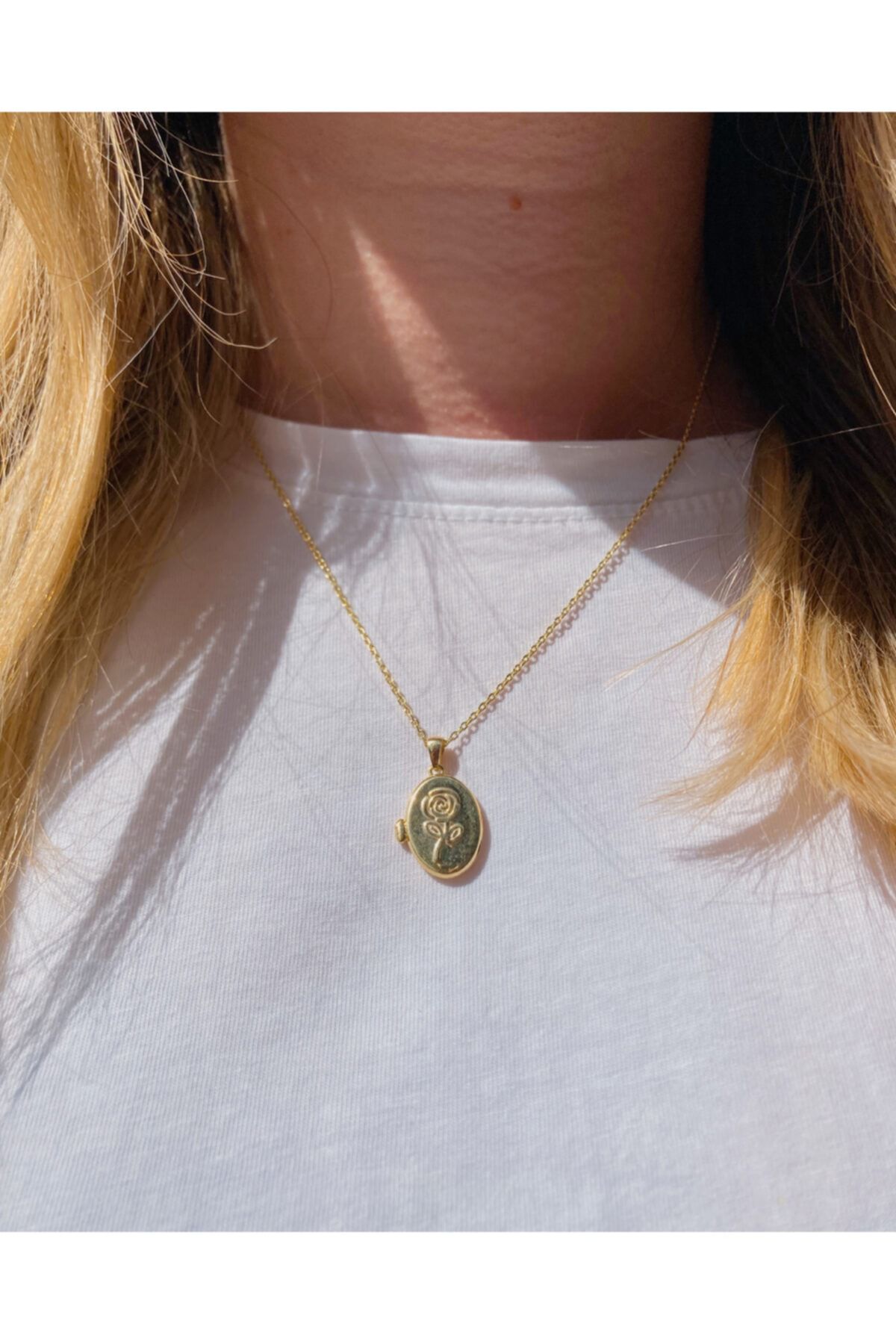Ra jewels 925 Ayar Gümüş Madalyon Kapaklı Kolye