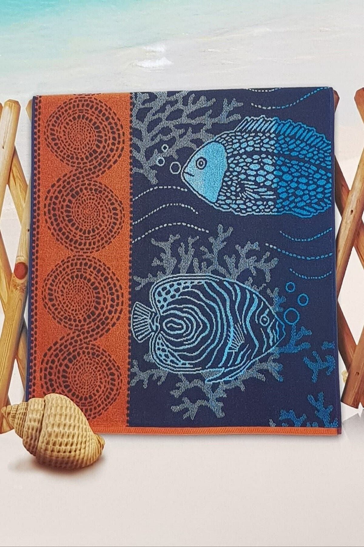 Özdilek Nice Plaj Havlusu Orange Fish Nice Plaj Havlusu 70x150