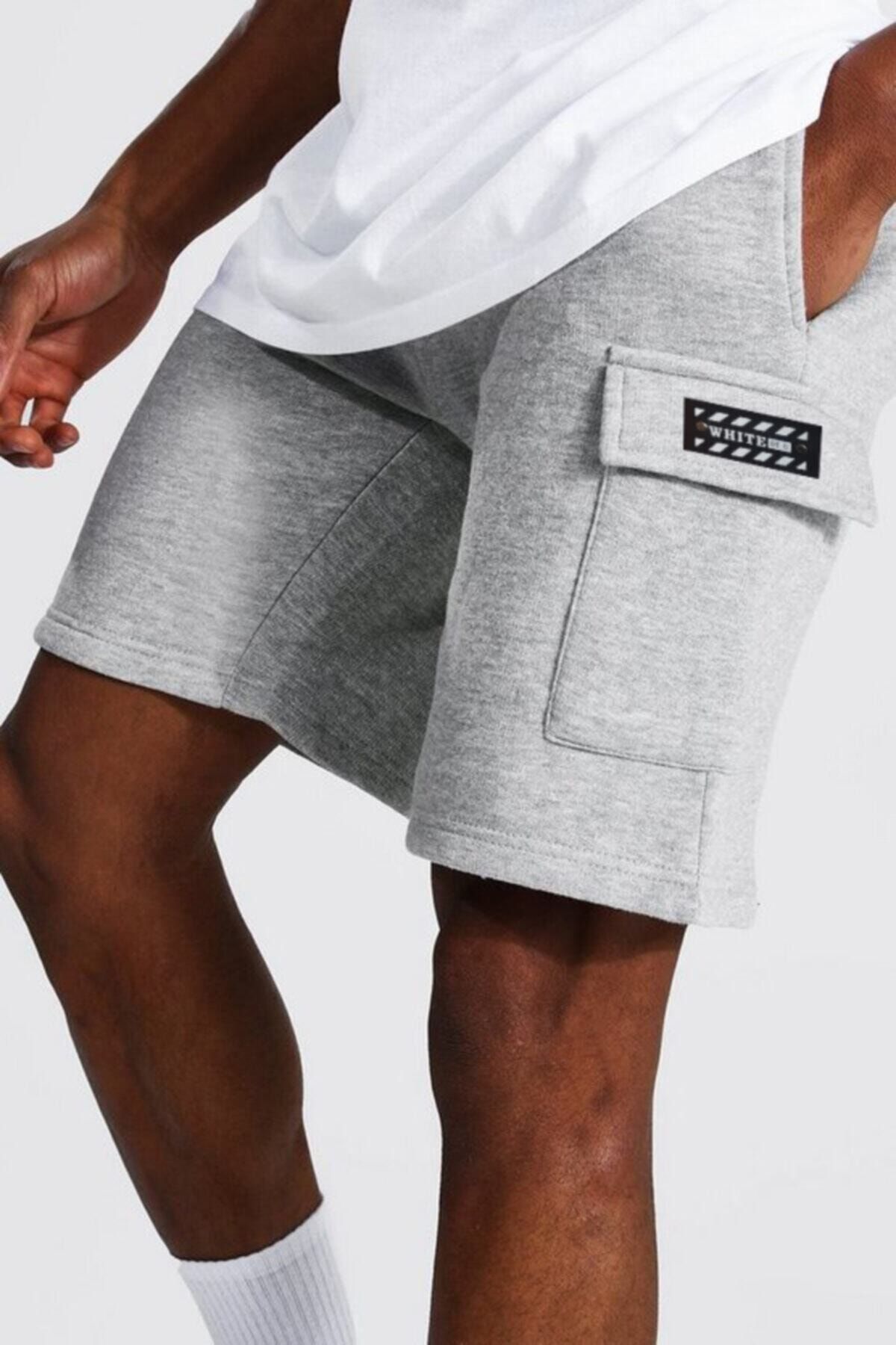 Fumood Unisex Pamuk Kargo Cepli 2 Iplik Şort