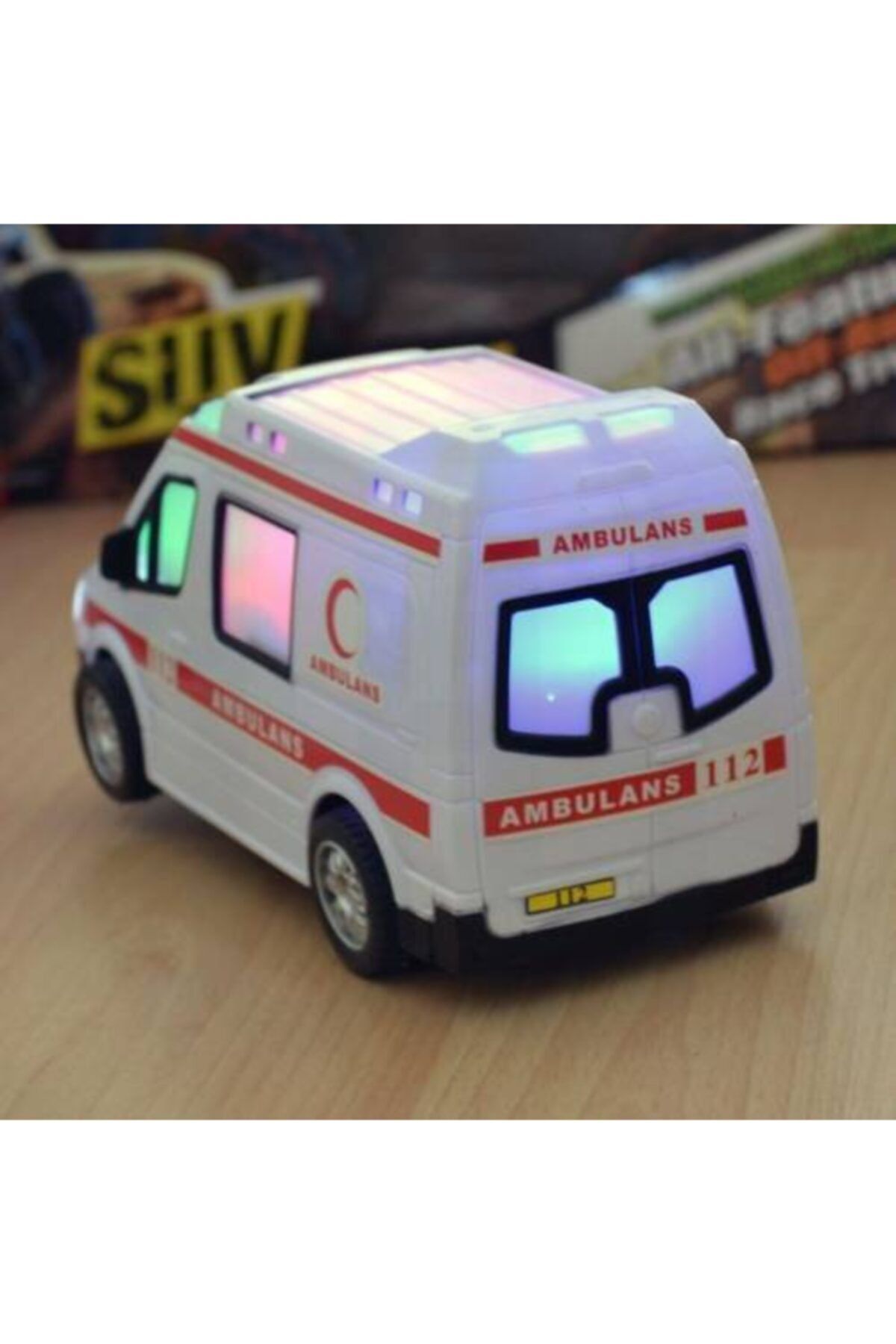matchbang Işıklı Müzikli Oyuncak Ambulans ve Polis Arabası 20 cm 2'li Set