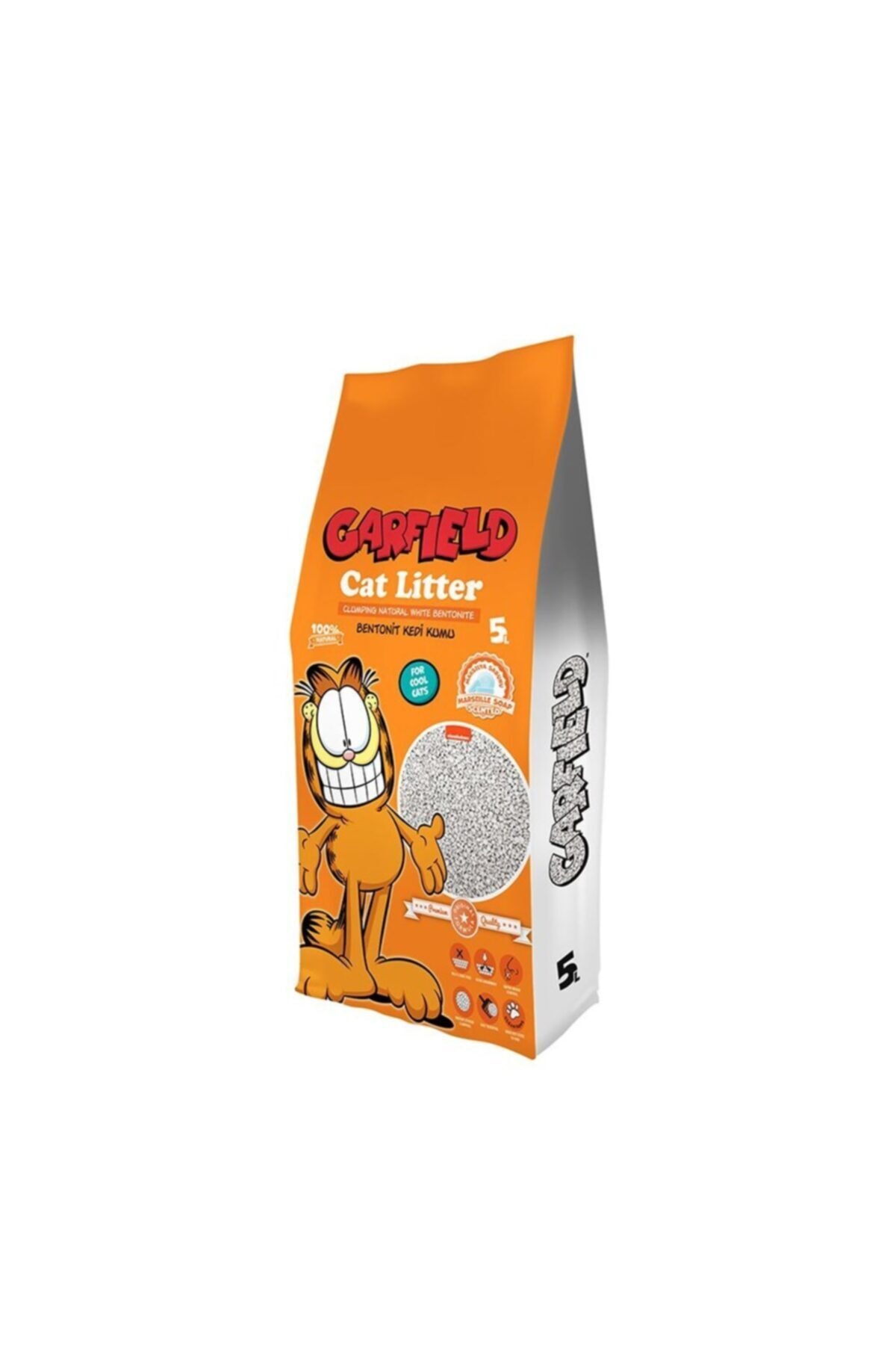 GARFIELD 5 Litre Marsilya Sabunu Kokulu Bentonit Kedi Kumu