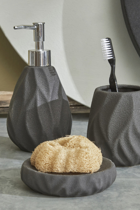 France 3'lü Banyo Aksesuarı Seti Siyah Image 1