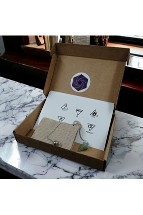 Aventurin Doğal Taş Pandül Tam Set Sarkaç Image 4