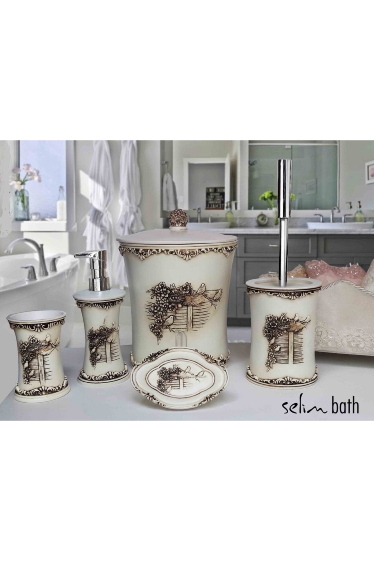 Noble Life 5 Parça Banyo Takımı Legend Cream