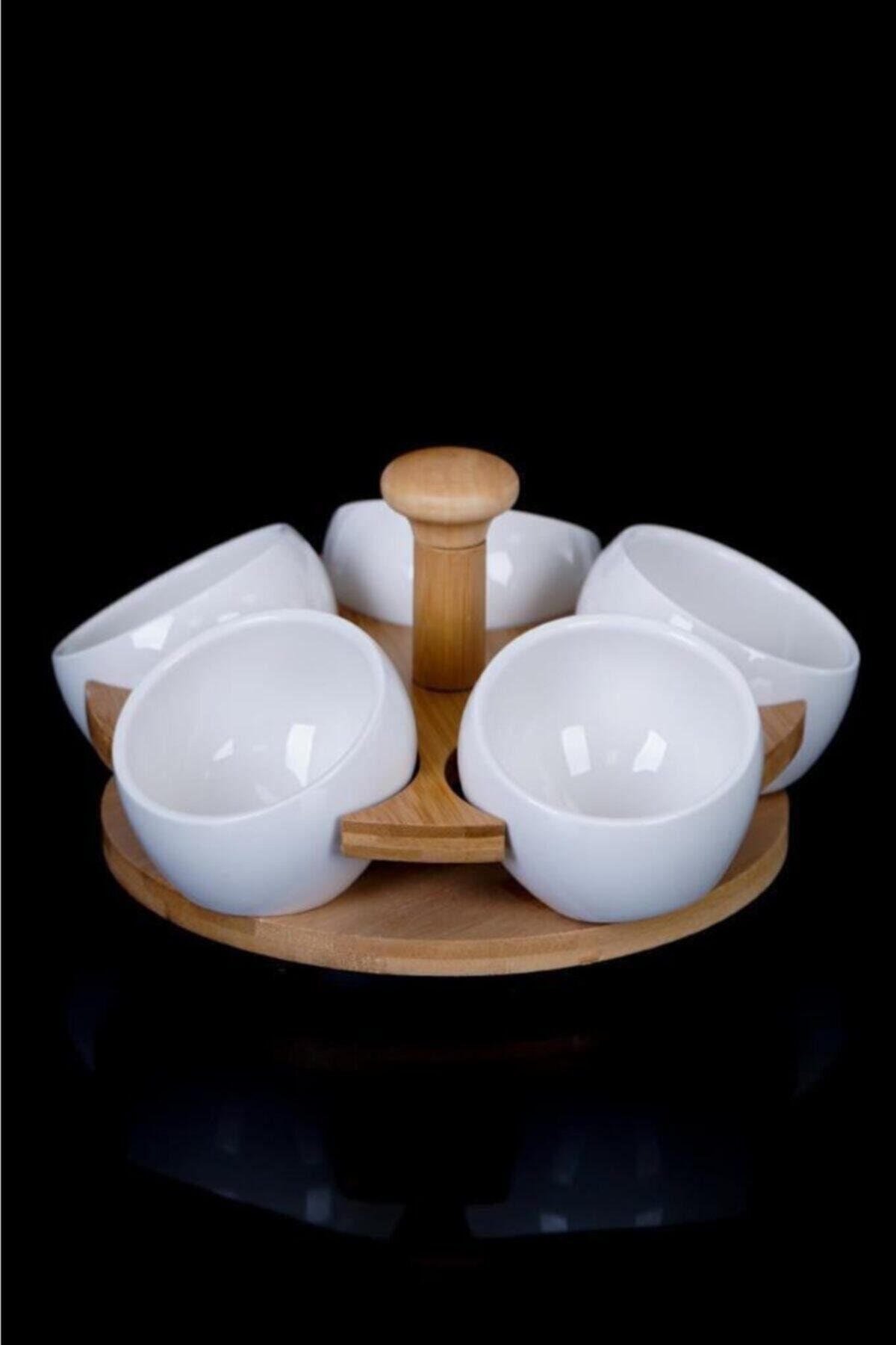 Acr Home Bambu Dönen Standlı 5'li Sosluk