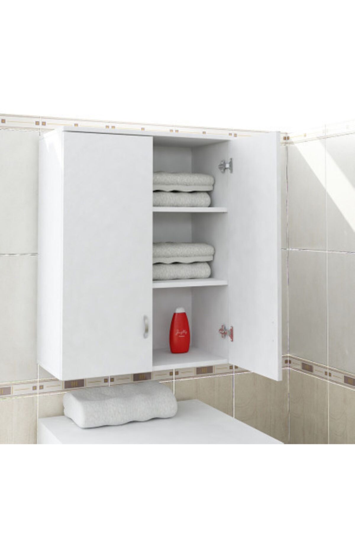 Dekorister Zoe Banyo Üst Dolabı Beyaz