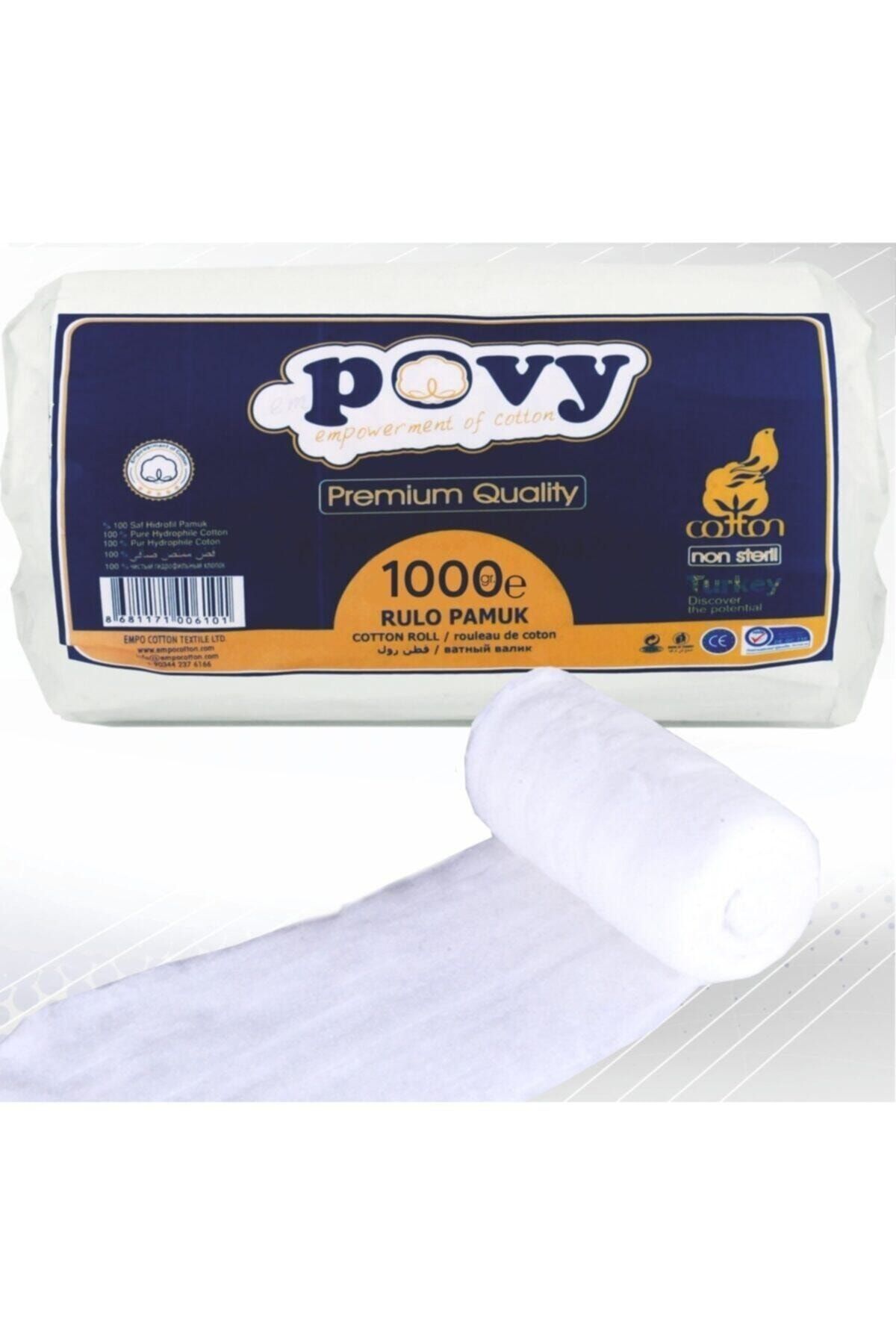 POVY Pamuk 1kg Hidrofil %100 Saf 1.kalite Bebekler Için