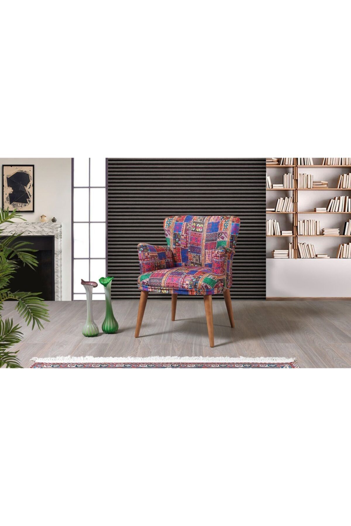 PİAEVİ Mina Patchwork Tekli Koltuk