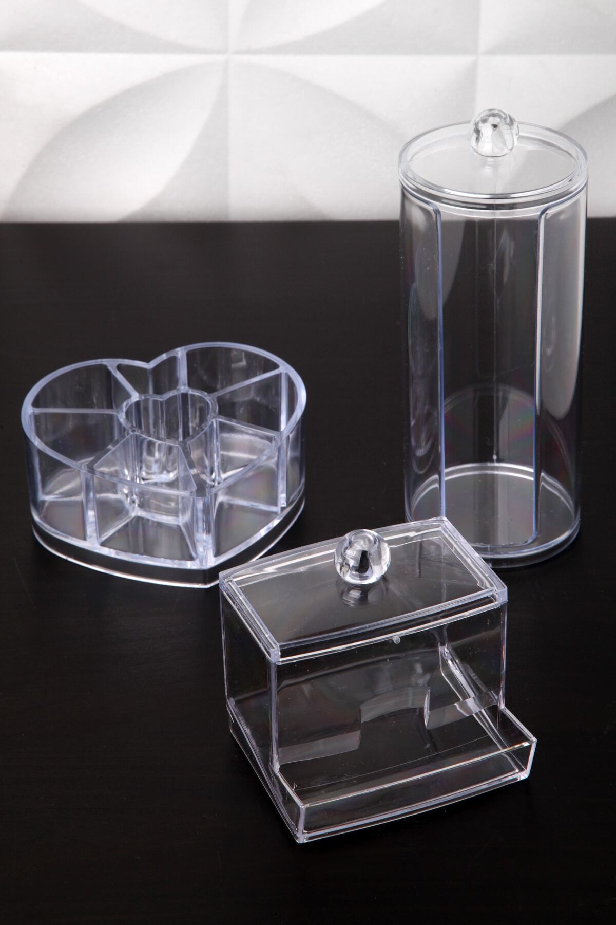 Queen’s Kitchen Akrilik Lüx 3'lü Organizer Set