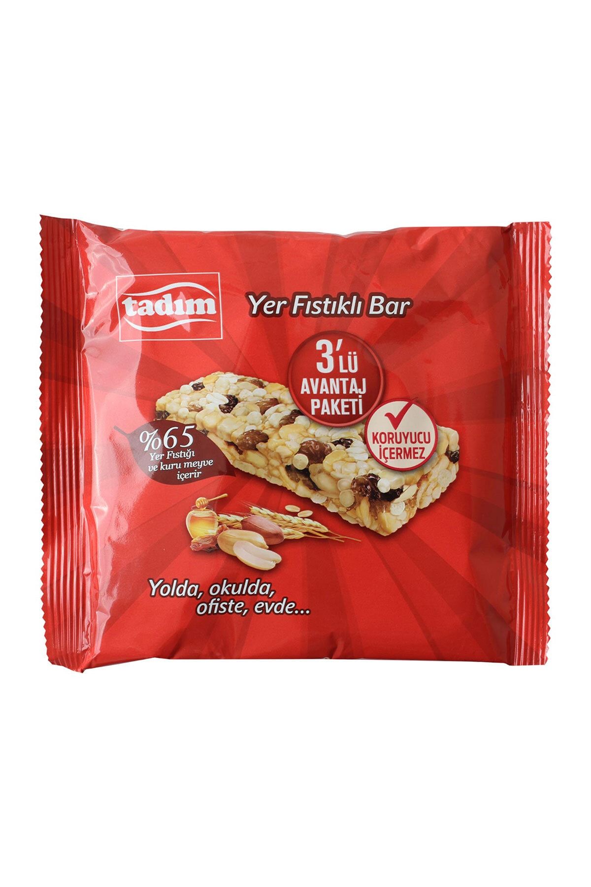 Tadım Bar Yer Fıstıklı 3 Lu 90 Gr
