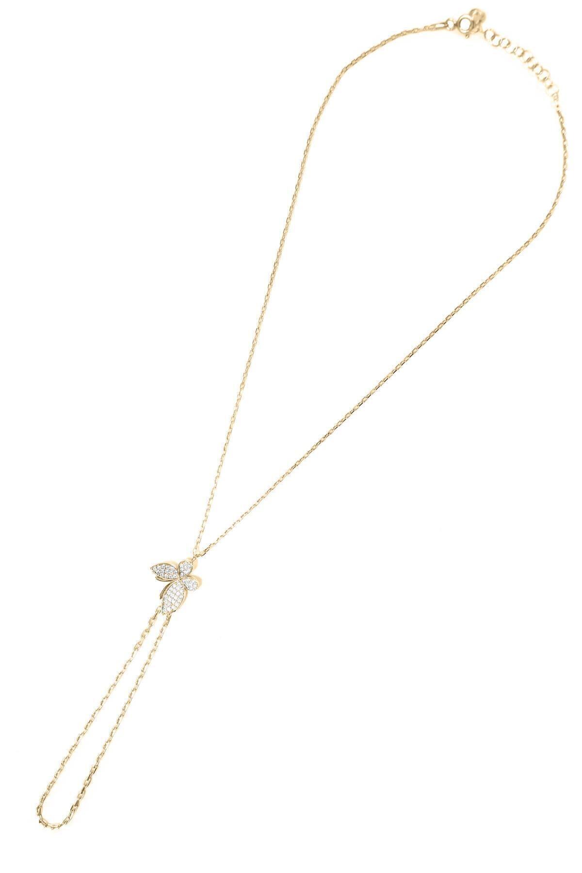 Enesstore Gümüş Kelebek Şahmeran Bayan Bileklik