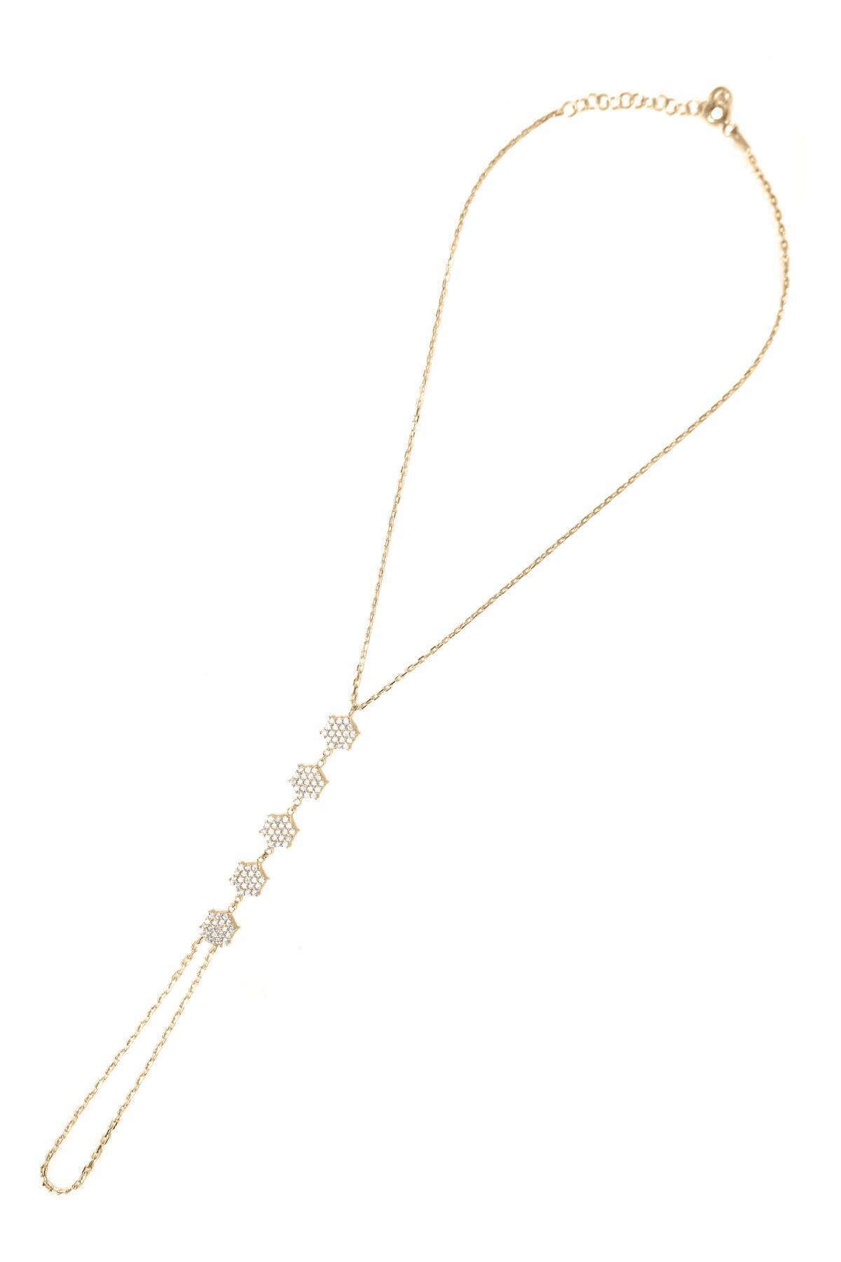 Enesstore Gümüş Zirkon Taşlı Şahmeran Bayan Bileklik