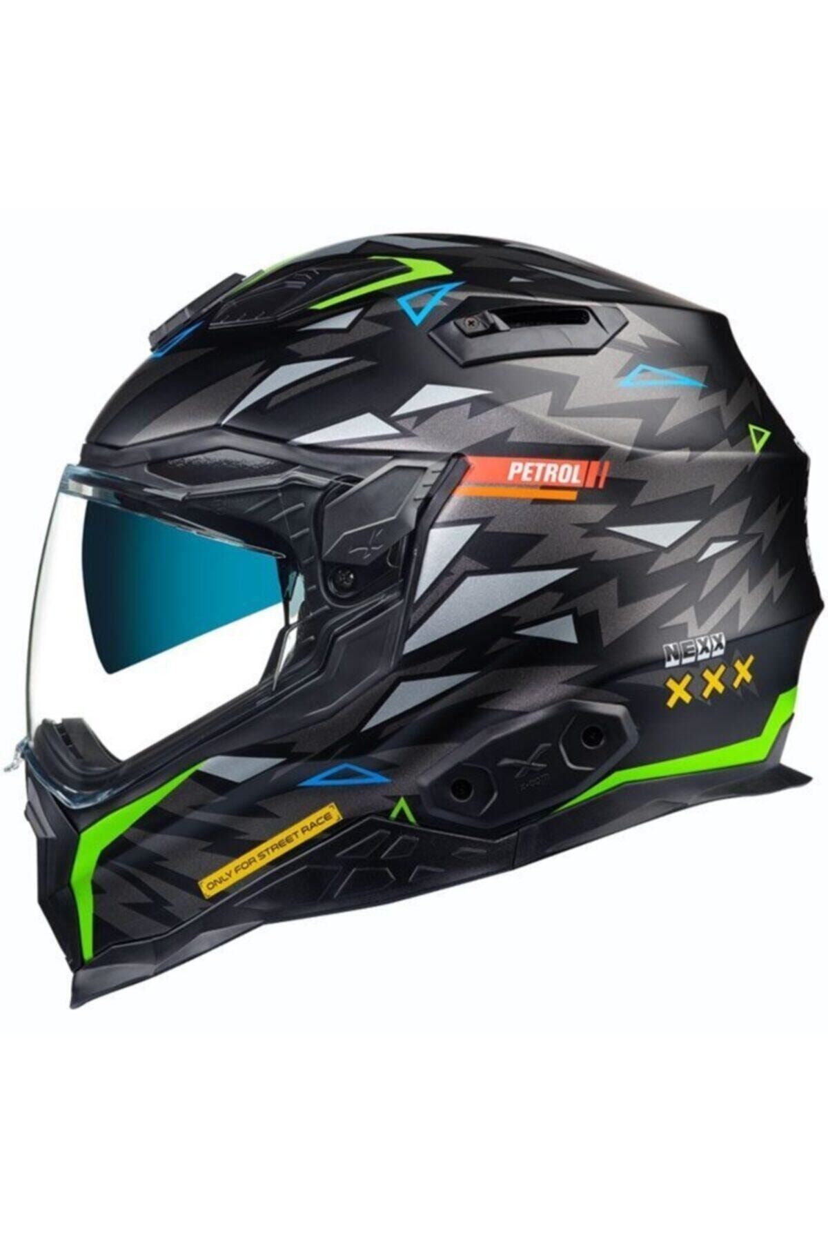 Nexx X.wst 2 Rockcity Güneş Vizörlü Kapalı Kask (mat Siyah-neon Sarı)