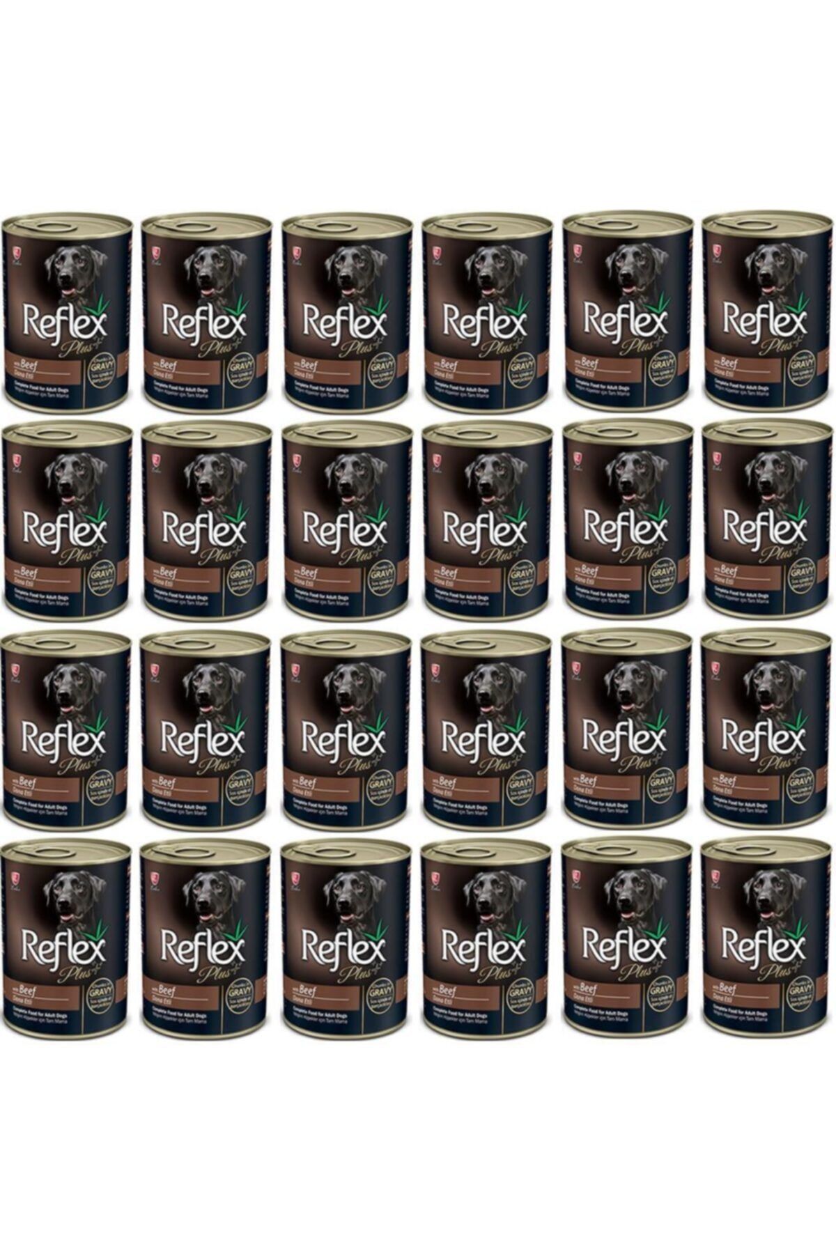 Reflex Plus Biftekli Parça Etli Köpek Konservesi 400 gr 24 Adet