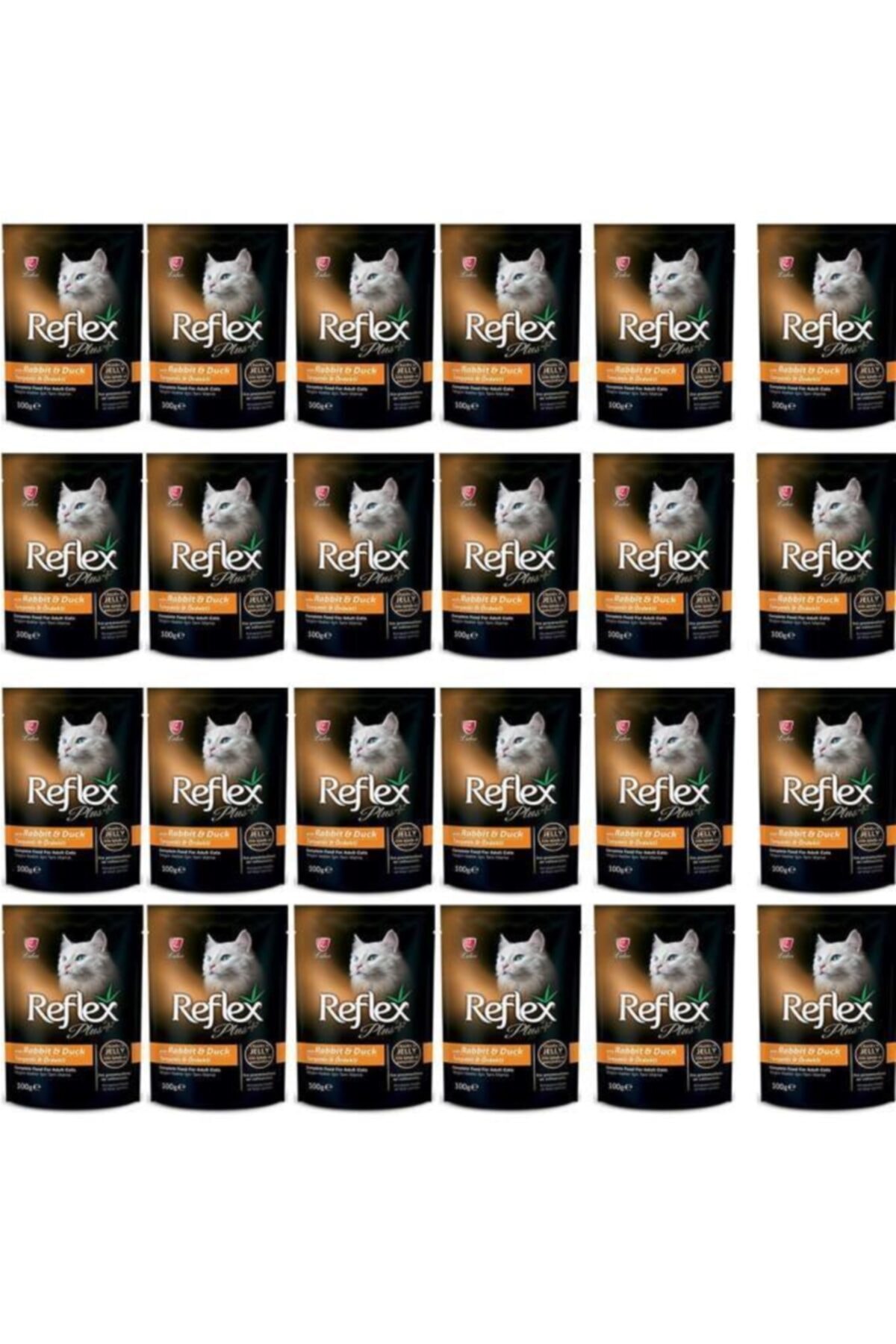 Reflex Reflex Plus Tavşan ve Ördekli Pounch Kedi Konservesi 100 Gr 24'LÜ SET
