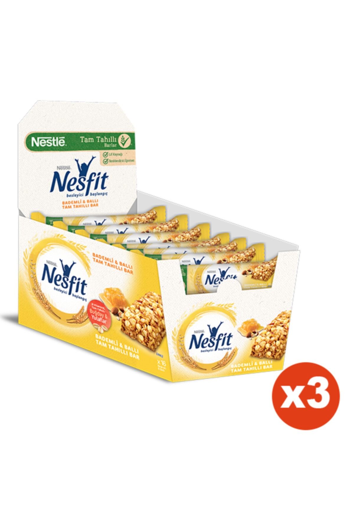 Nestle Ballı Bademli Tam Tahıllı Bar 23,5 Gr 16 Lı X 3 Adet