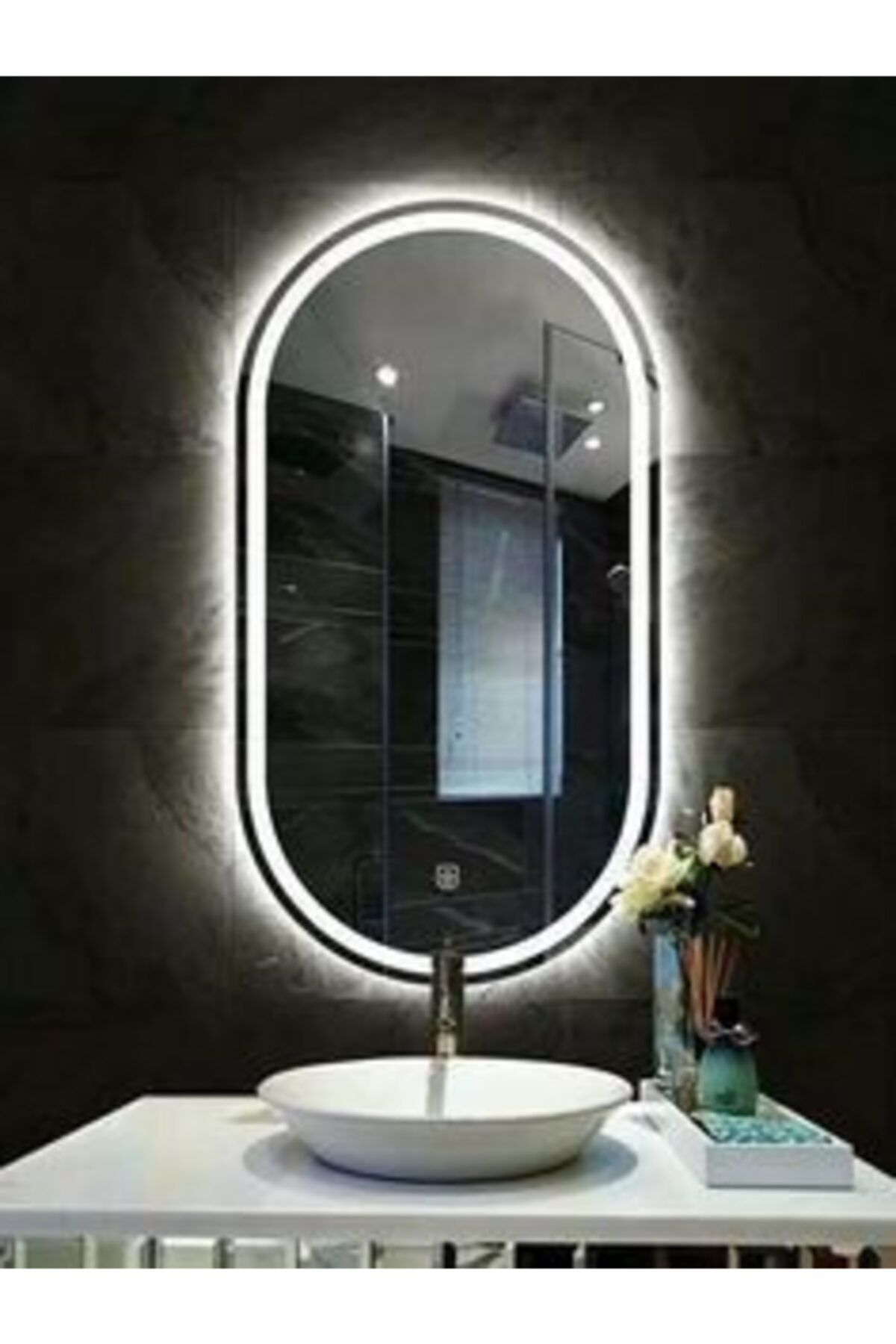 artglass vitray isikli ayna 55x100 led isikli ayna fiyati yorumlari trendyol