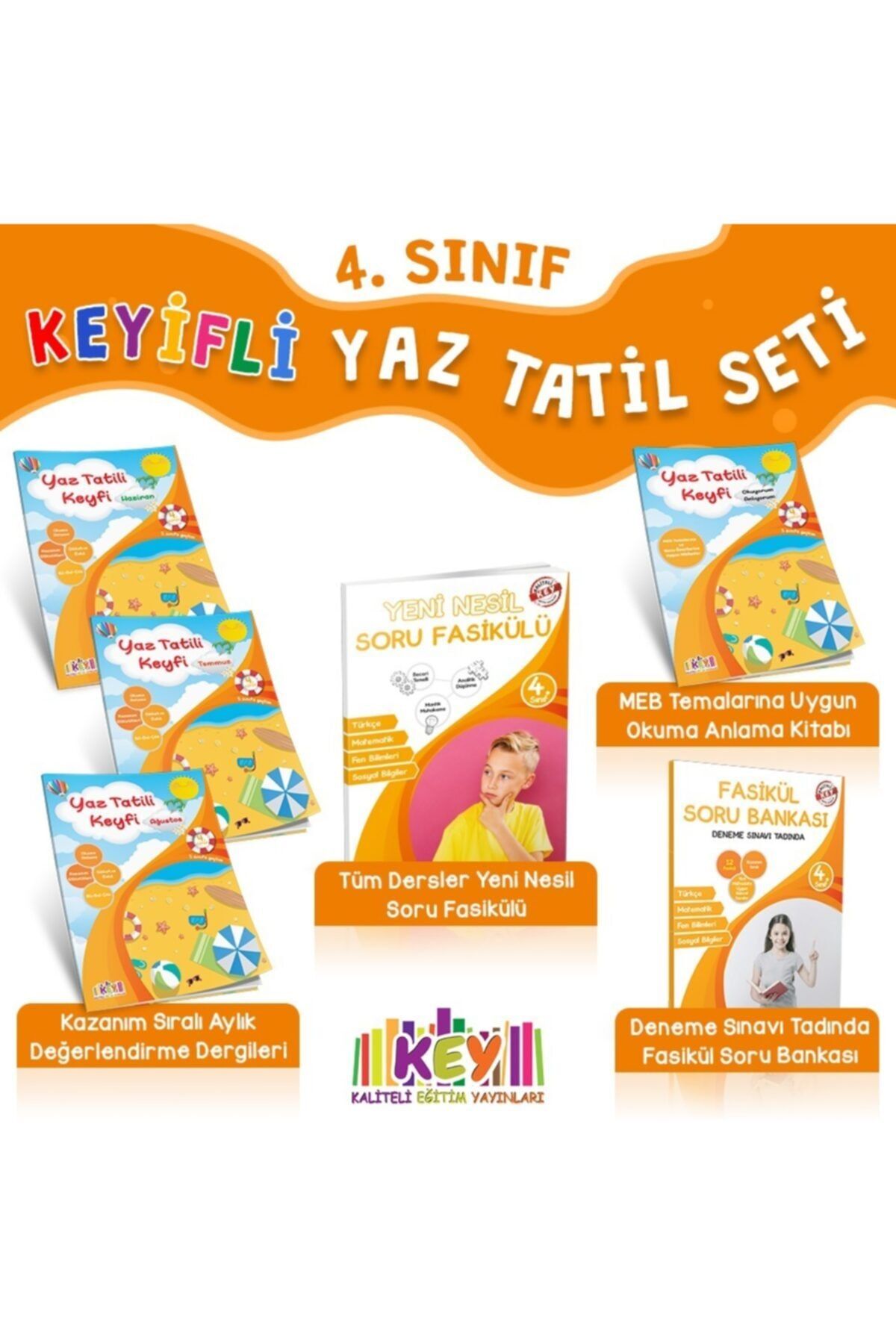 kaliteli egitim yayinlari key yayinlari 4 sinif keyifli yaz tatil seti fiyati yorumlari trendyol