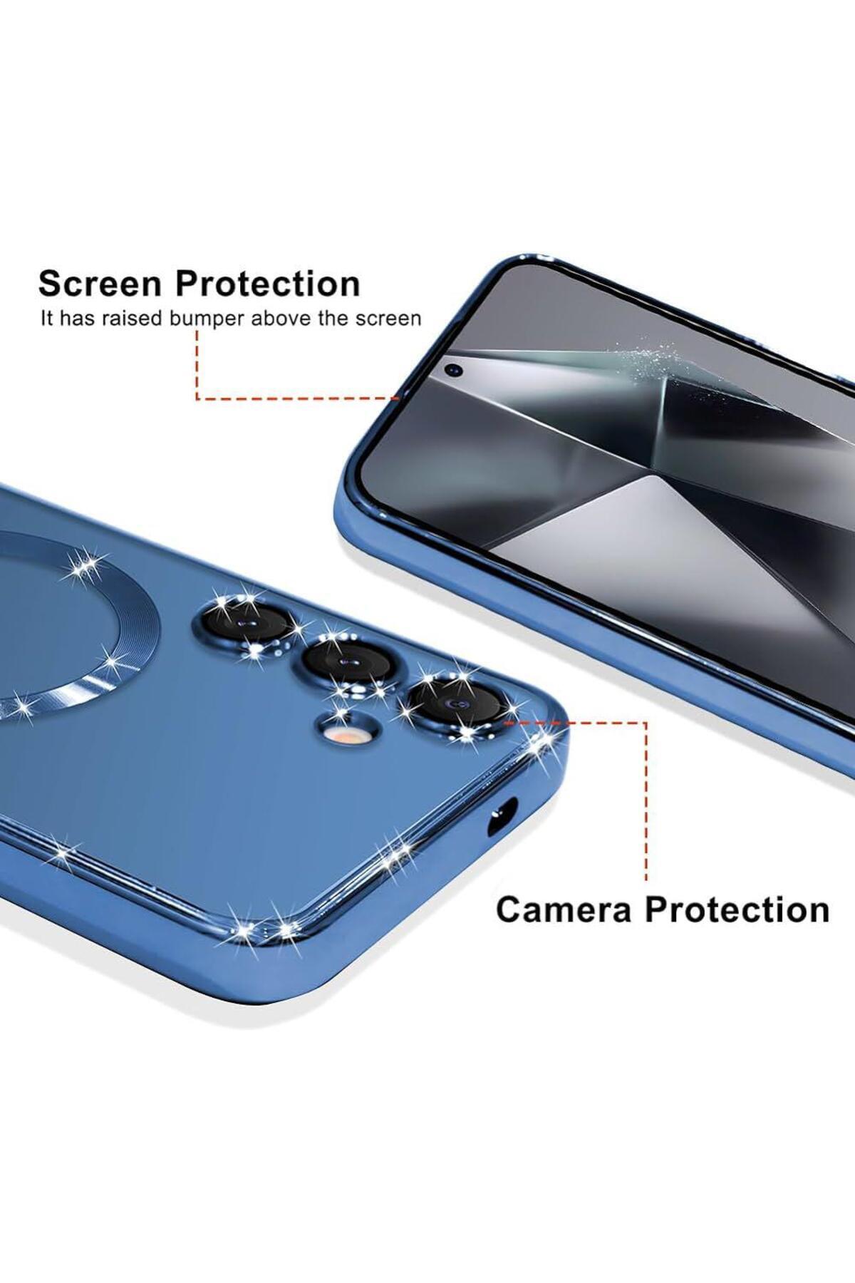 قاب سامسونگ گلکسی S20 FE Magsafe شارژ بی‌سیم مغناطیسی با پشتیبانی از لبه شفاف رنگی فلزی