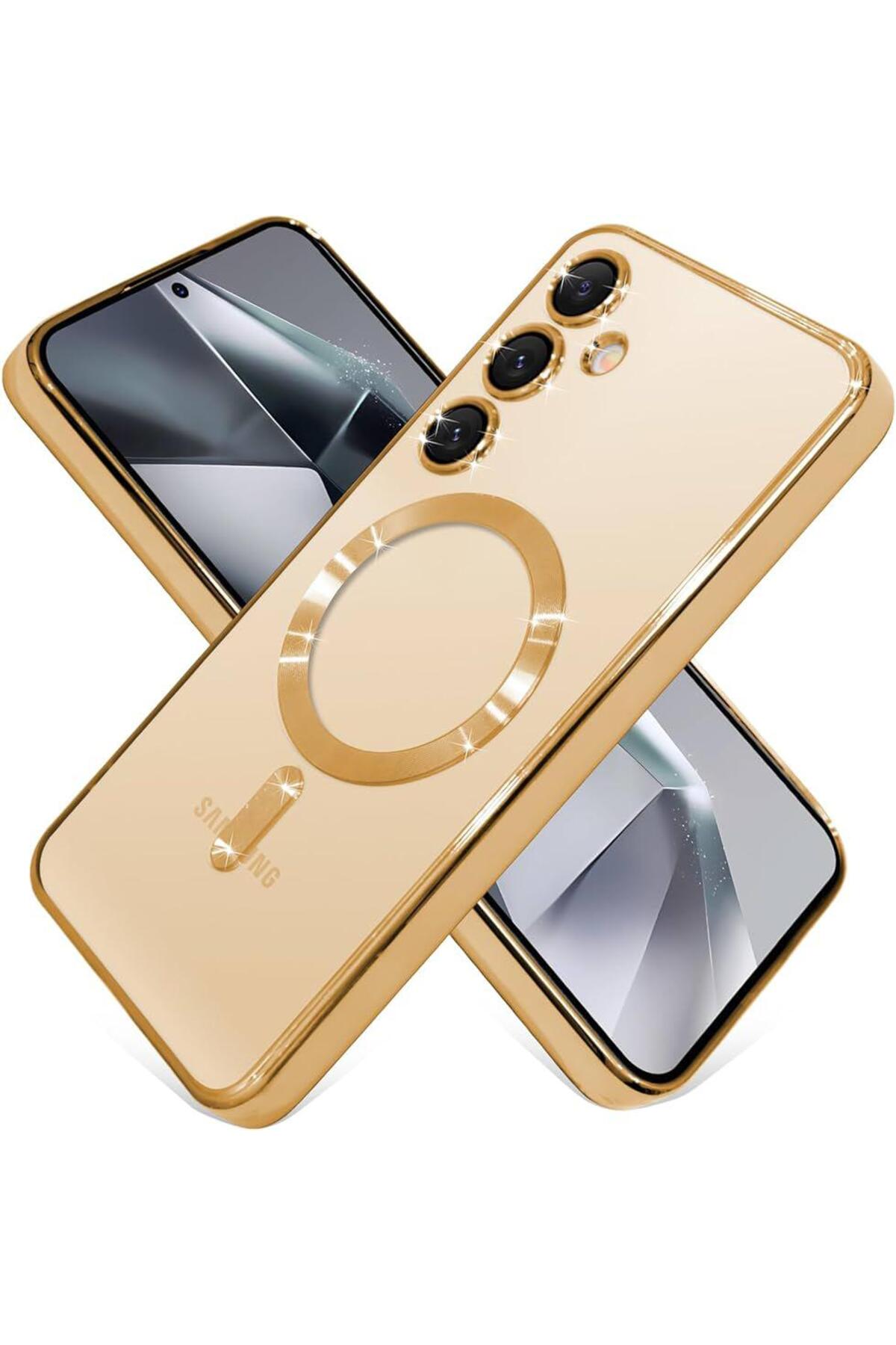 Samsung Galaxy S20 FE شارژر بی‌سیم مغناطیسی سازگار با لبه شفاف رنگی فلزی