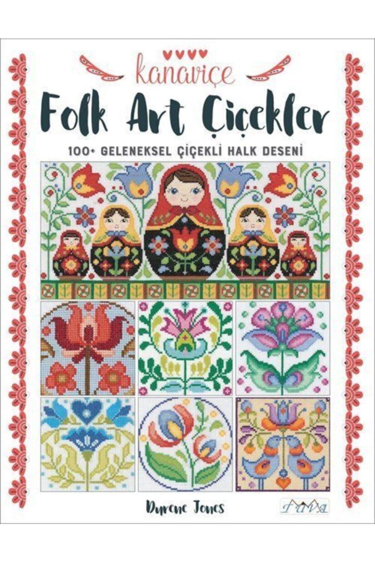 Tuva Yayıncılık Kanaviçe Folk Art Çiçekler & 100+ Geleneksel Çiçekli Halk Deseni
