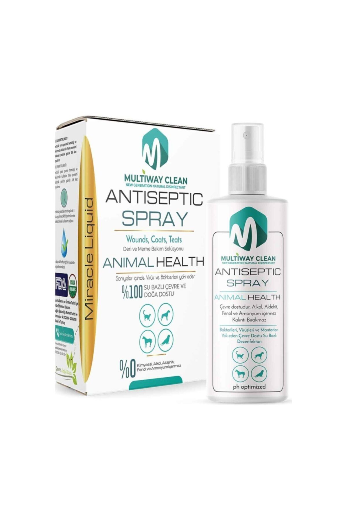 Multiway Clean Antiseptik Sprey Yara Bakım 100 ml Animal Health