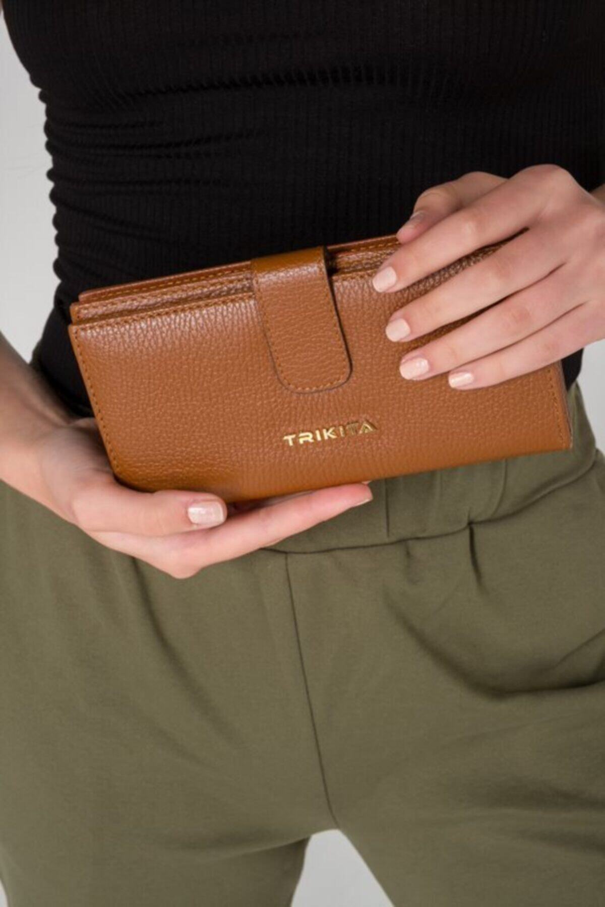 TRİKİTA Kadın Hakiki Deri El Cüzdanı