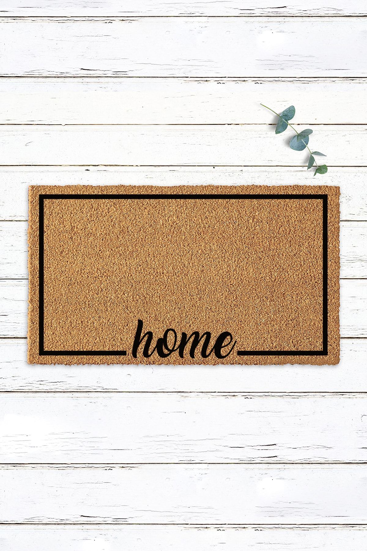 Paspas Yap Çerçeveli Ve Home Yazılı Kıl Paspas