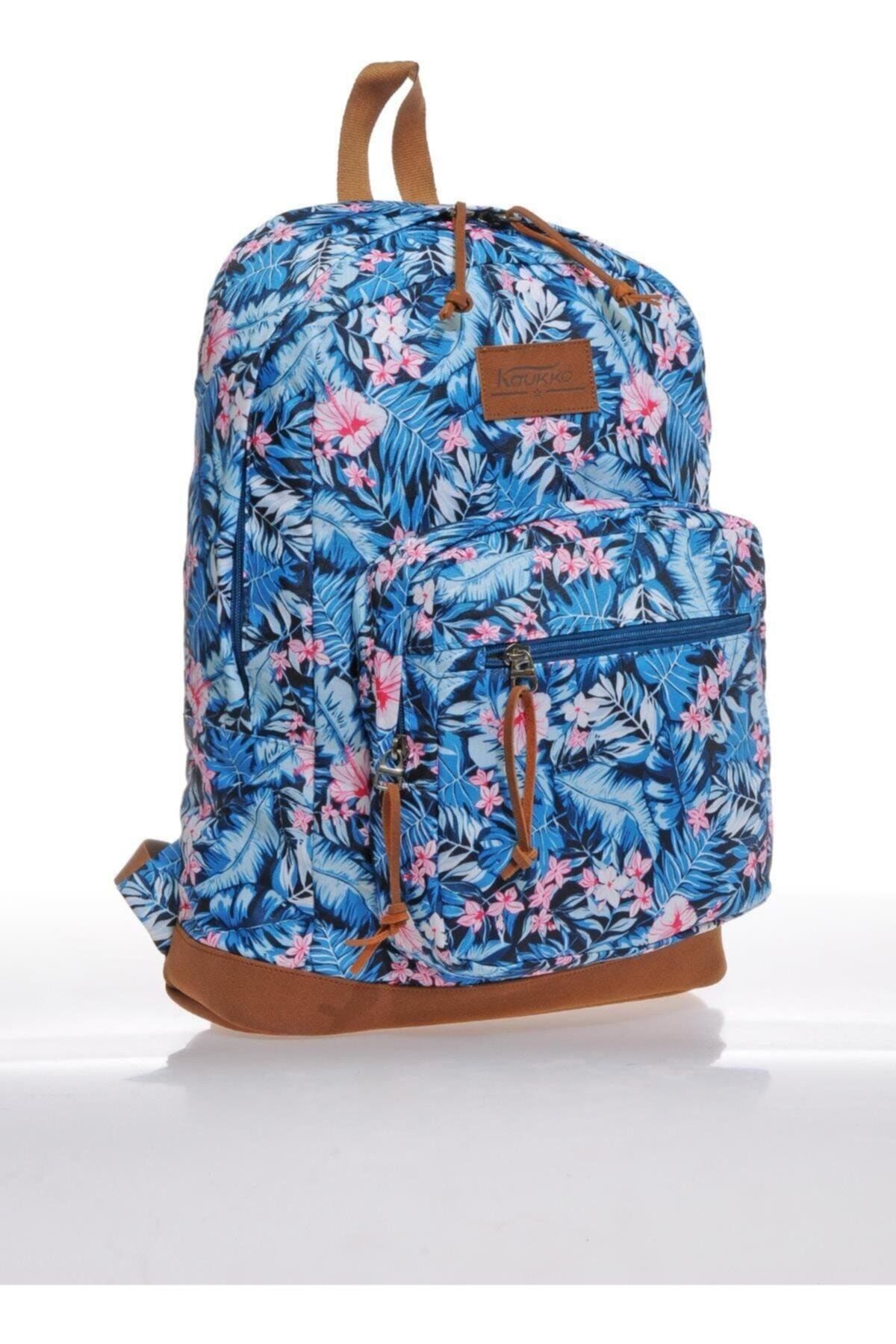 KAUKKO K1096 Flowers Unisex Sırt Çantası
