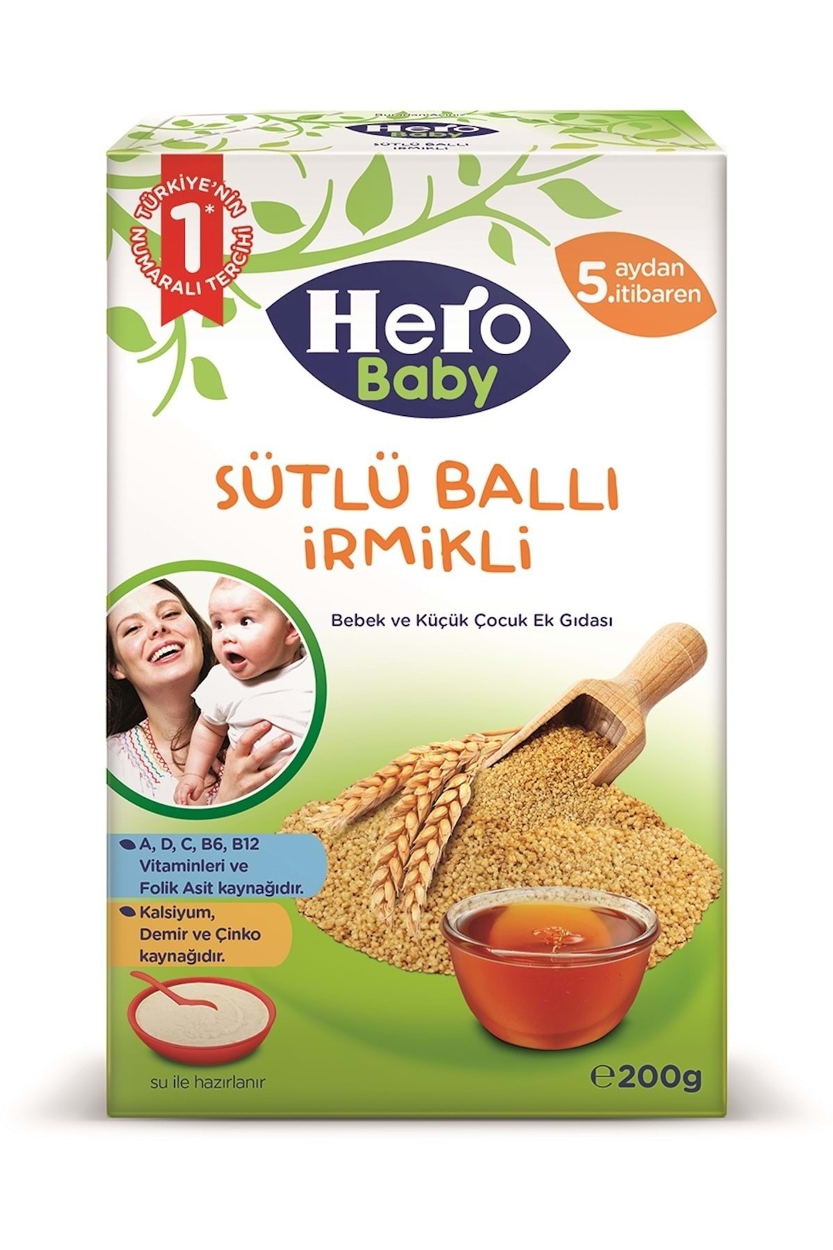 Hero Baby 200gr Sütlü Ballı Irmikli Kaşık Maması