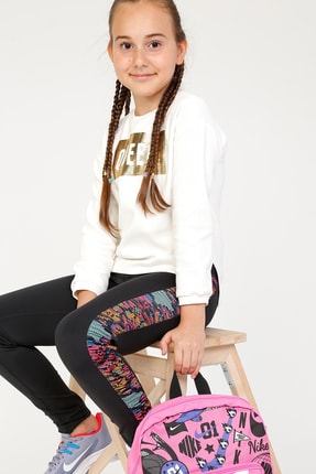 Koton Kids Kız &Ccedil;ocuk Beyaz Yazılı Baskılı Sweatshirt