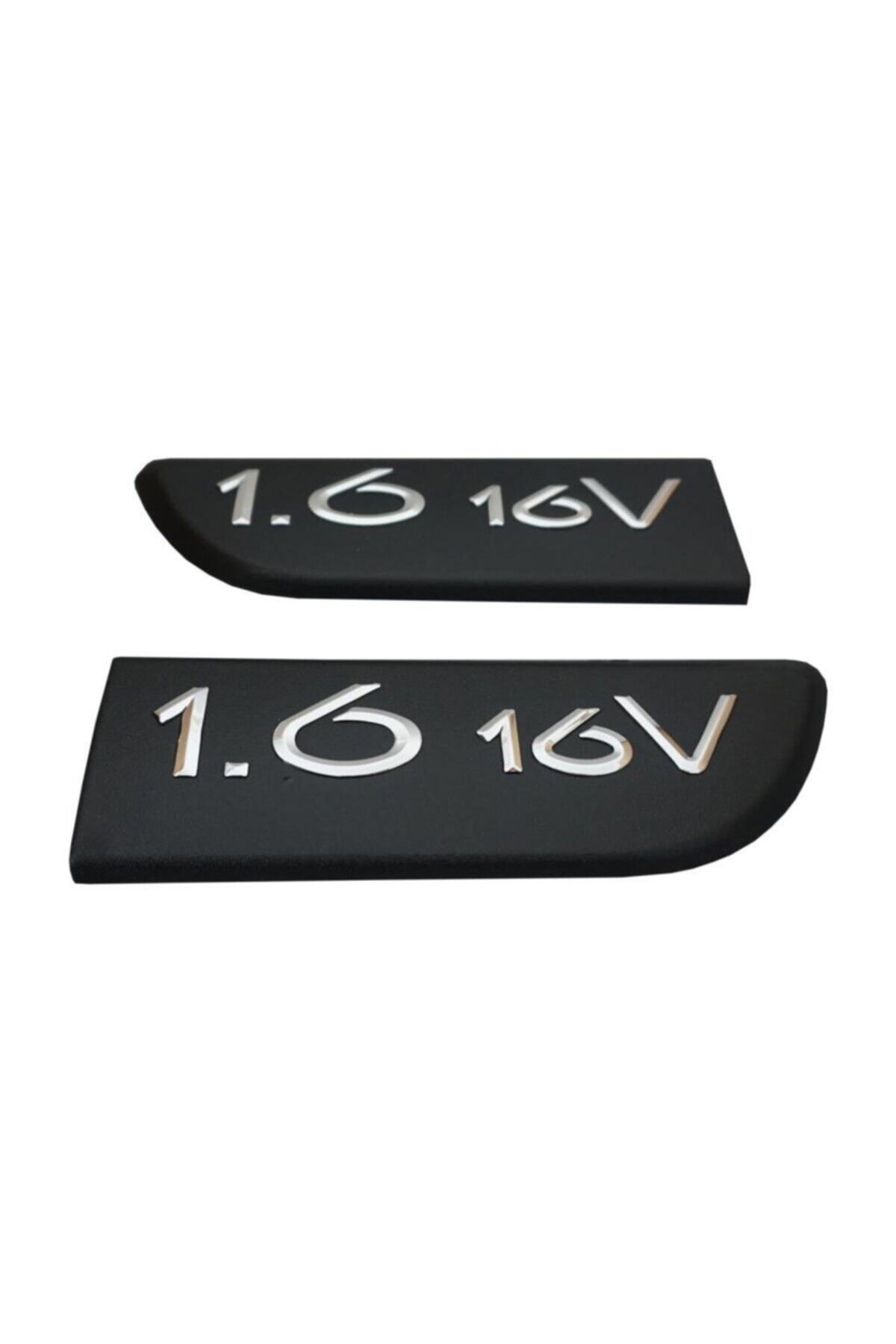 Bross Otomotiv Renault Megane Mk2 Scenic Mk2 Için 2 Parça Siyah 1.6 16v Monogram Amblemi Yazısı 8200209130