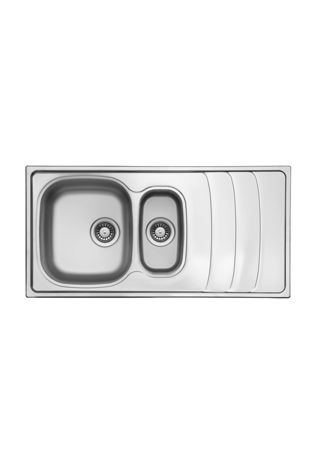 ukinox Gri Wave 100 Polisajlı Tezgah Üstü Eviye