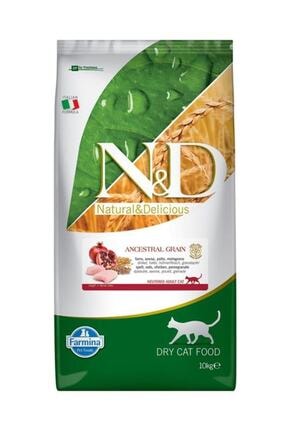 N&D Tavuklu ve Narlı Düşük Tahıllı Kısırlaştırılmış Kedi Maması - 10 kg