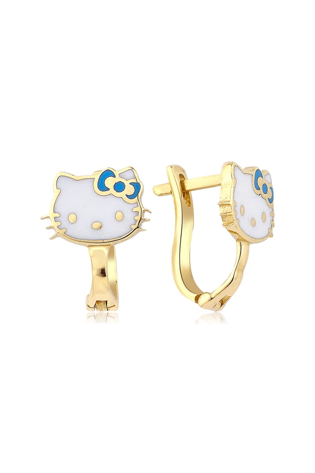 Hello Kitty Lisansli Kiz Cocuk Mavi 14 Ayar Altin Kupe Fiyati Yorumlari Trendyol