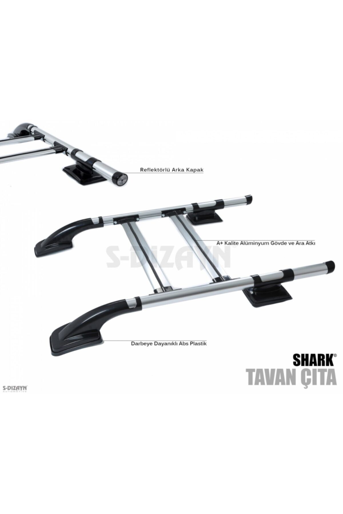 T&S DIZAYN Mitsubishi L200 Triton Tavan Çıta Port Bagaj Shark Alu 2015 Üzeri