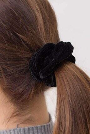 Trendyıldızı 2 ' Li Kadife Siyah Lastik Toka Image 1