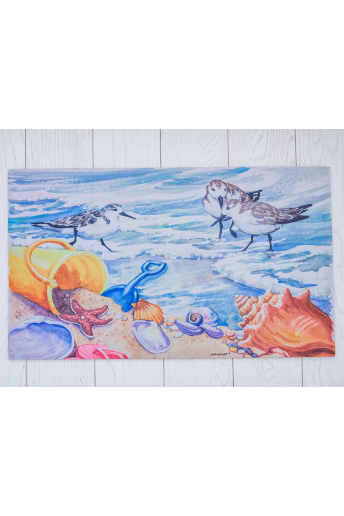 English Home Beach Treasures Baskili Kapi Onu Paspasi 45x75 Cm Mavi Fiyati Yorumlari Trendyol