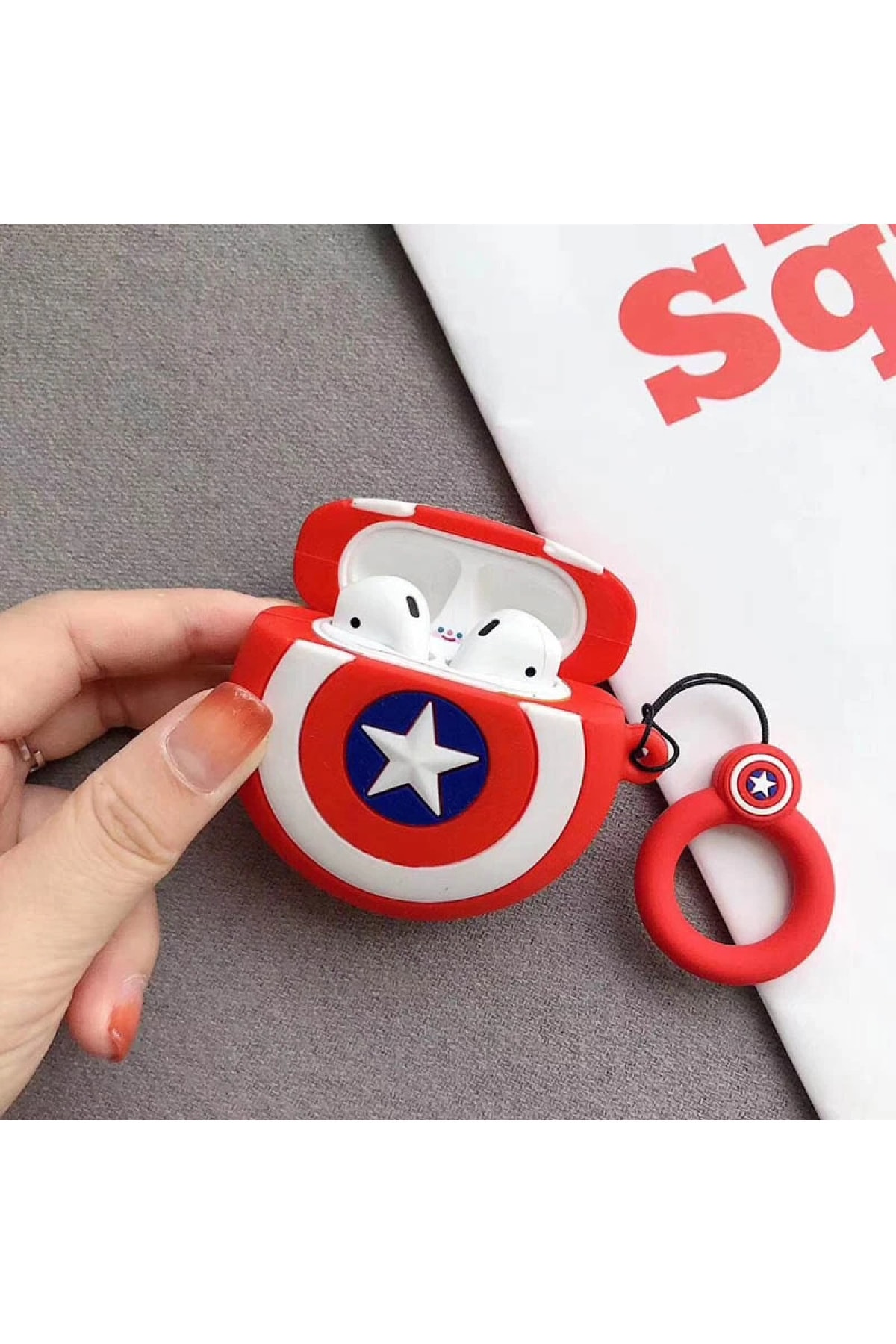 mooodcase kaptan amerika airpods kilifi premium silikonlu fiyati yorumlari trendyol