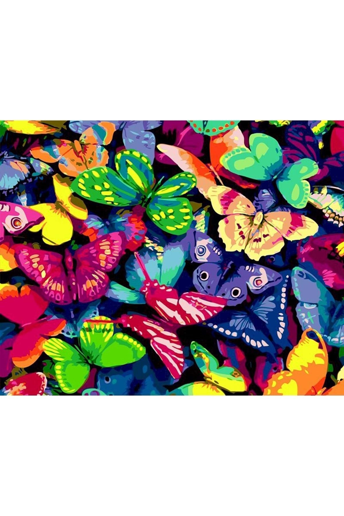 Hobigun Elmas Mozaik Tablo Diamond Painting 50x40 Kelebekler