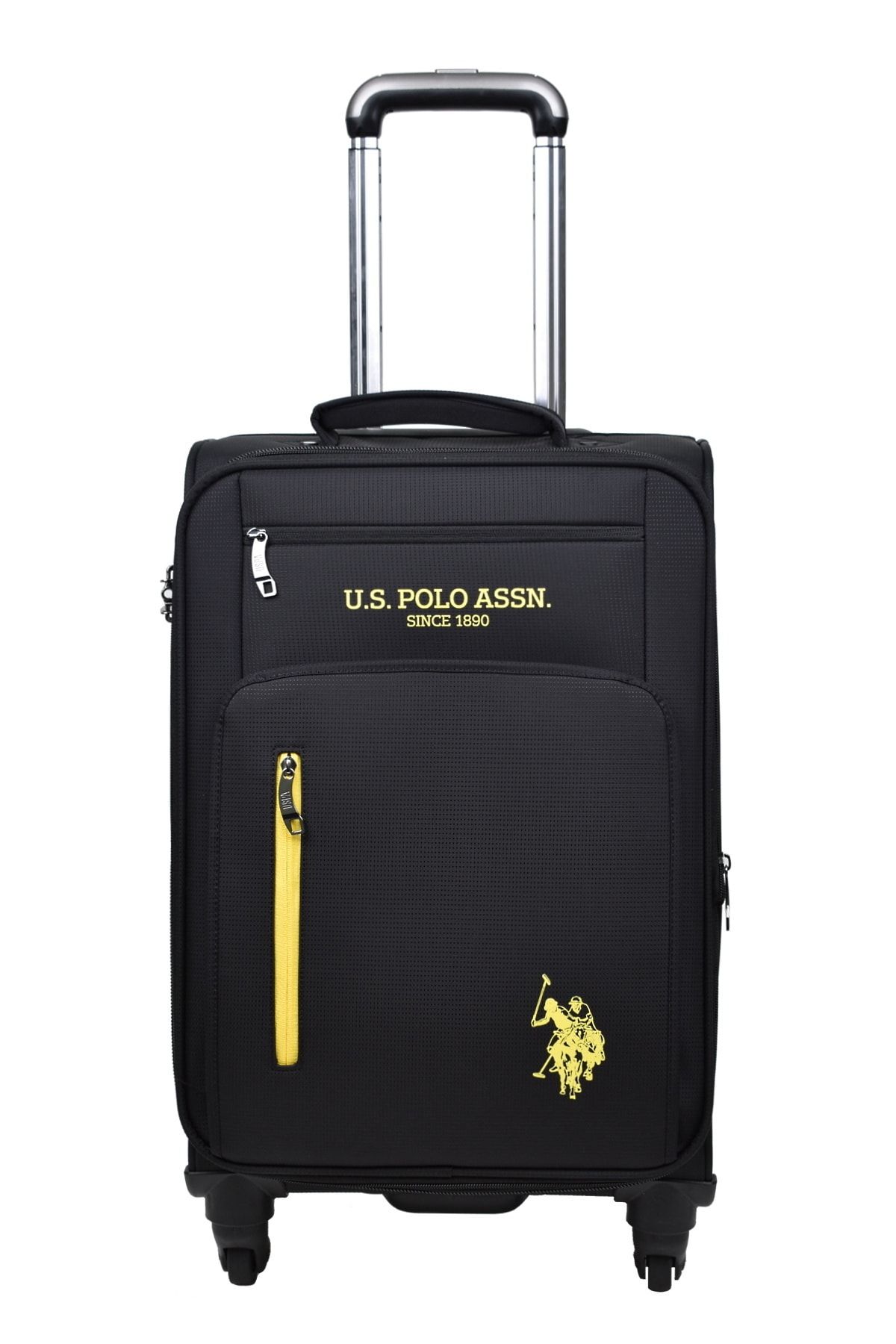 U.S. Polo Assn. Valiz Kabin Boy Siyah Kumaş Valiz 9015