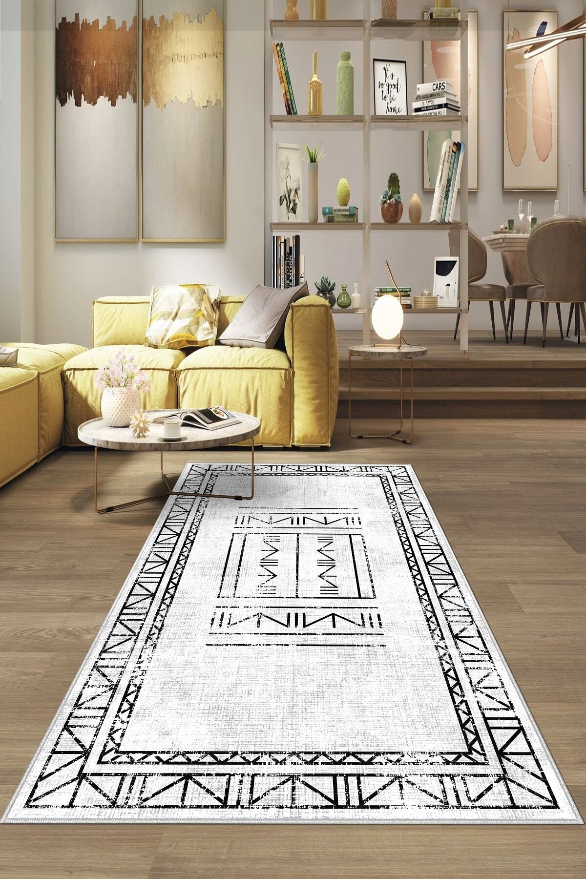 West Home Dijital Baskı Yıkanabilir Kaymaz Taban Salon Halısı Mutfak Halısı Yolluk Ve Banyo Paspası