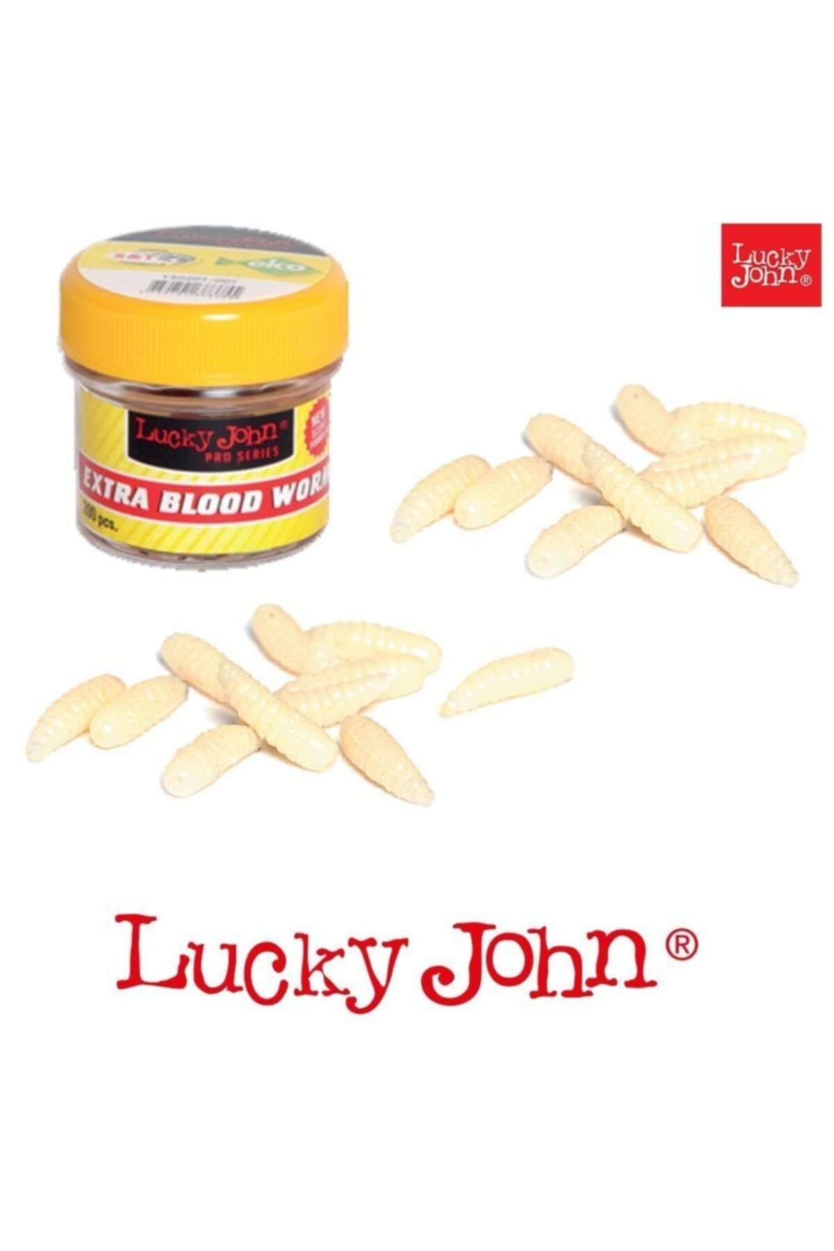 LUCKY JOHN Maggot Silikon Kurtçuk 1.2 Cm Alabalık Yemi 30 Adet