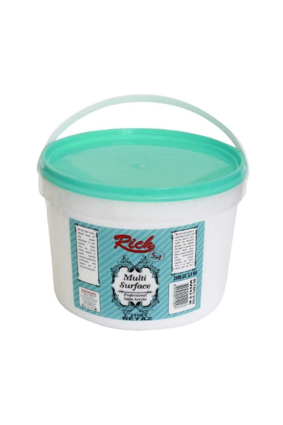 rich beyaz multi surface akrilik boya 3 5kg 2100 fiyati yorumlari trendyol